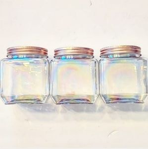 3 pack iridescent jars